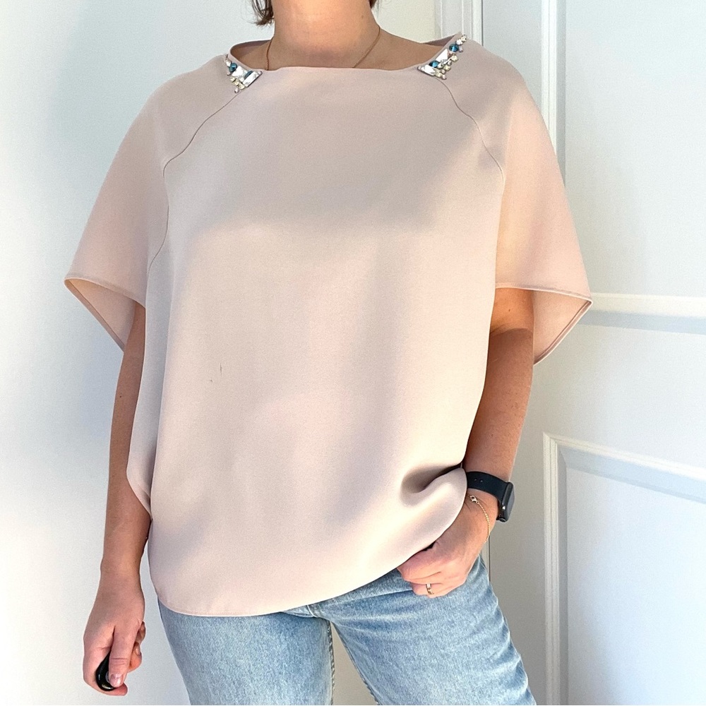 Custom Made Swarovski Crystal Embellished Cocoon Top